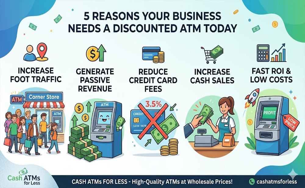 5 Reasons Your Business Needs a Discounted ATM Today